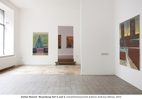 Stefan Mannel  Neuenburg Teil 2 und 3, Installationsansicht Galerie Andreas Hhne, 2013 